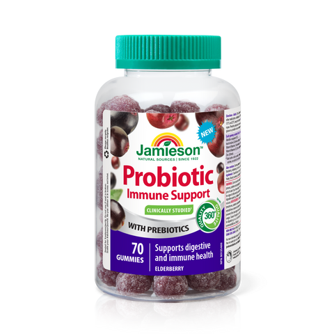 31000101 Jamieson Probiotic Immune Gummy Elderberry Flavour 70 Gummies 10000_R2064_GUM_ProbioticImmune_300cc_BTL_MAIN