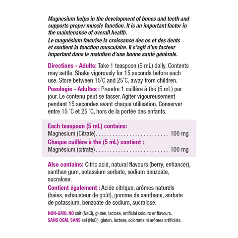 6734_magnesium liquid_nutritional panel